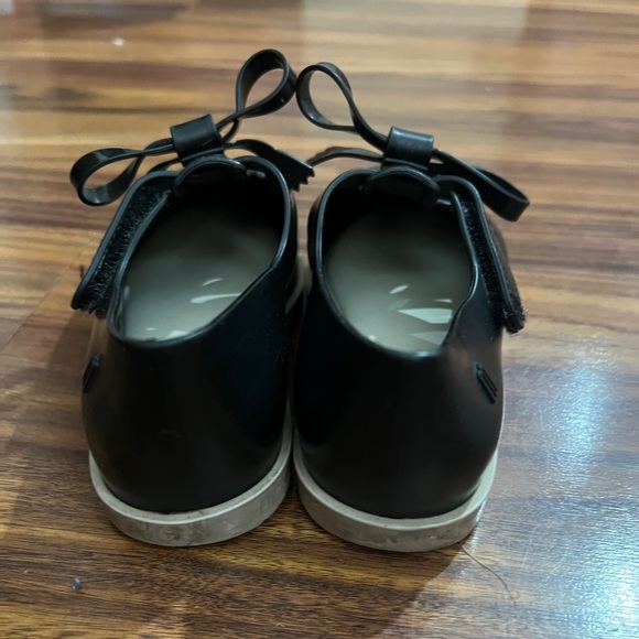 Mini Melissa Loafer Velcro size 9.0 US 25/26 EU black bow - Picture 9 of 10